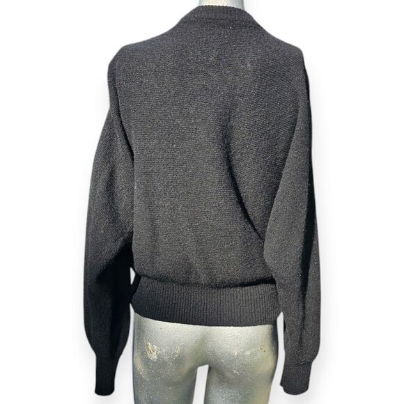 Vintage Black Lambswool Beaded Sweater - Picture 7 of 11